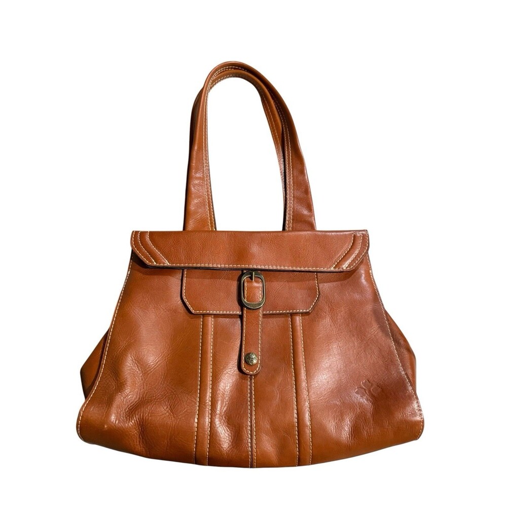 Patricia Nash Women's Large Leather Tote Cognac Brown Rare Size And Style